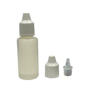 20ml PE aseton şişesi, 24 adet, plastik damlacıklı şişe, damlatmalı şişe (Beyaz)