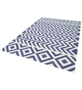 Lacivert Halı Geometrik Desenli El Dokuma Modern Salon Kilimi Mutfak Yatak Odası Dekoratif
