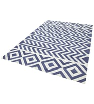 Lacivert Halı Geometrik Desenli El Dokuma Modern Salon Kilimi Mutfak Yatak Odası Dekoratif