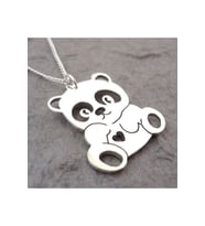 Ponçik Panda Model Gümüş Kolye