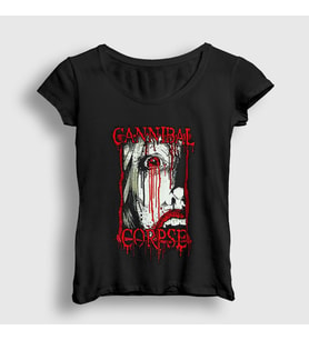 Presmono Kadın Siyah Tears Cannibal Corpse T-Shirt 33071tt