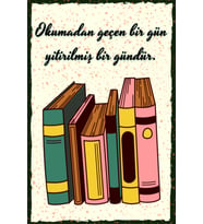 Kitap Poster Dekoratif Retro Mdf Tablo  Çerçeve Görünümlü
