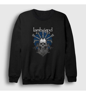 Presmono Unisex Siyah Bones Lamb Of God Sweatshirt 93770tt