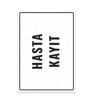 U1228 - Hasta Kayıt Uyarı Levhası (15,4x21,6cm)