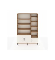 Arges Dolap 10 Raflı 3 Kapaklı 132x30x195 Çam-Aytaşı/Çam