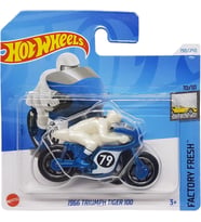 Hot Wheels - 1966 Triumph Tiger 100 - Factory Fresh 10/10 - Htd43 - Kısa Kart - Motosiklet - Mavi - (Çok Renkli)