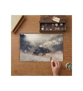 Sis - Gizemli Ev - Ahşap Ev Tasarımı 240 parça Ahşap Puzzle Ahşap Kutuda MP03040