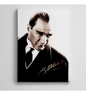 Atatürk İmza Kanvas Tablo