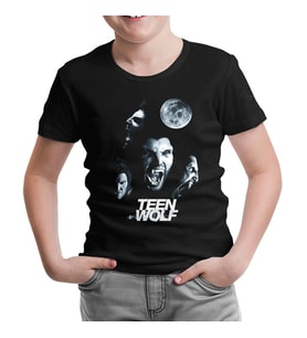 Teen Wolf - Moon Siyah Çocuk Tshirt