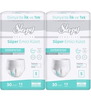 Sleepy Hasta Bezi Yetişkin Emici Külot S - Küçük - Small 60 Adet (2PK*30)