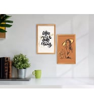 BK Home Coffee Tasarımlı Dekoratif 2'li Retro Ahşap Tablo-3