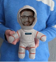 BK Gift Kişiye Özel Fotoğraflı Astronot Bebek Yastık-18