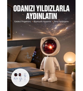 Projeksiyon Güneş Lambası Astronot Gün Batımı Projektör Led Işıklı Yeni Nesil