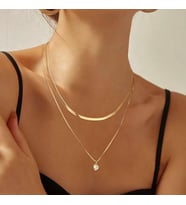 italyan zincir ve minimal taşlı zincir 2 li kombin