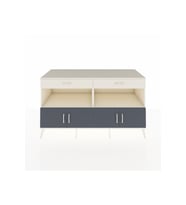 Kronos Konsol 2 Raflı 2 Çekmeceli 4 Kapaklı 176x59x99 Aytaşı-Antrasit/Aytaşı