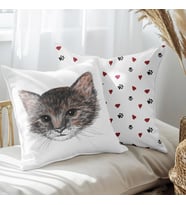 eJOYA Sevimli Kedi Tasarımlı 2'li Yastık İçi Ve Kırlent Kılıfı 45cm 113408