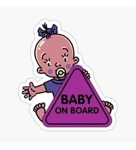 Baby On Board Arabada bebek var Araç Sticker Etiket 19CM md9
