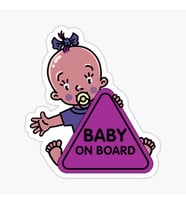 Baby On Board Arabada bebek var Araç Sticker Etiket 19CM md9