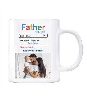 Fotoğraflı Father Google Arama Motoru Baba Kupa