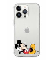 Apple iPhone 13 ProMax Uyumlu Köşe Korumalı Antişok  Kapak Mickey Mouse Tasarımlı Şeffaf  Kılıf