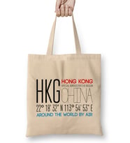 Hong Kong Sar China Text Art Bez Çanta Uzun Saplı