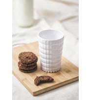 Allegra Beyaz Akrilik Bardak 400 Ml Su, Meşrubat Kahve Yanı Sunumlar İçin Cam Değildir Kırılm