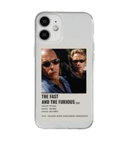 Iphone 12 Uyumlu Hızlı ve Öfkeli Minimalist Poster Desenli Şeffaf Telefon Kılıfı