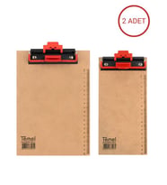 Temel A5 ve 1/3 A4 Ahşap Sekreterlik Otomatik Mekanizmalı Kalem Tutma Aparatlı 2li Set