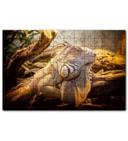 Cakapuzzle Kütükler Arasındaki Efsanevi Kertenkele Puzzle Yapboz MDF (Ahşap) (120 Parça)