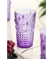 Akrilik Mor Tekli Uzun Bardak & Su Meşrubat Bardağı 750 Ml ( Büyük Boy & Cam Değildir )