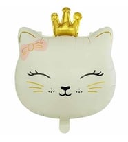 22" Folyo Balon Kedi Krem