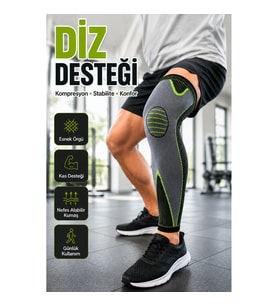 Tam Boy Kompresyon Dizliği Spor ve Günlük Kullanım İçin Destekleyici Diz Desteği