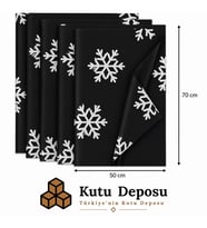 50x70 cm Siyah Kar Desenli Pelur Kağıt (1 KG)