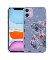 Lexroo iPhone 11 Kılıf Desenli Sert Silikon Mumila Kılıf - Lilac Bear