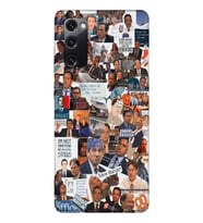 Samsung Galaxy S20 FE Uyumlu The Office Kolaj Tasarımlı Şeffaf Telefon Kılıfı