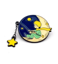 Le Petit Prince Küçük Prens Olta Yıldız Avı Metal Rozet Yaka Çanta Süsü RX049