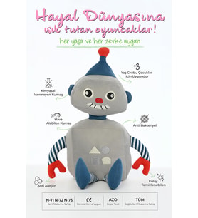 50 CM SOFT ROBOT PELUŞ OYUNCAK
