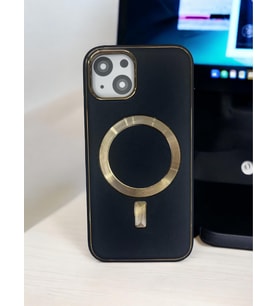 Iphone 14  Lüx Klasik Magsafe Özellikli Telefon Kılıfı (Siyah)