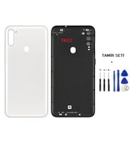 Samsung Galaxy A11 - SM-A115F FULL Kasa Arka Kapak Takım BEYAZ - TAMİR SETİ