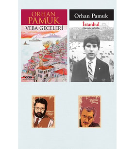 Orhan Pamuk Romanları - Istanbul Romanı 9789750807169 - Veba Geceleri 9789750849282 - defterli seti (Renksiz)