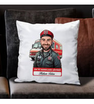 Kişiye Özel Hediye Karikatürlü En İyi Erkek Ambulans Şoförü Yastık