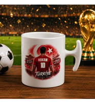 BK Gift Kişiye Özel Türkiye Taraftar Temalı 2026 Dünya Kupası Tasarımlı Hammer Kupa Bardak -1, Tek Yürek Milli Takım Ruhu