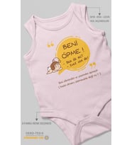 Beni Öpme Bende Mi? Evet Sende Baskılı Bebek Zıbını – Çıtçıtlı Body  %100 Pamuk Sıfır Kol (Bebek Pembesi)
