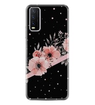 Vivo Y20 Kılıf Desenli Silikon Siyah Şerit Mermer 1423