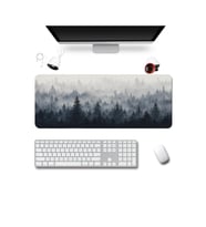 SonicTouch Klavye Mousepad 40x90cm Dikişsiz Pürüzsüz Sıvı Geçirmez Kaymaz Taban Kuzey Ormanları