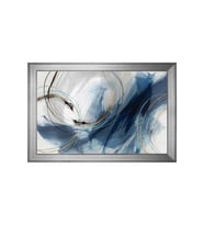Soyut Şekiller Motifli Kanvas Tablo 80 x 110 cm Silver Çerçeve