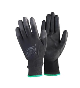 Mey İthalat® Junior Jn1017 Siyah Pu Eldiven 8 No
