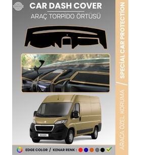 PEUGEOT BOXER (2017-2021) Torpido Örtüsü Panel Koruma Torpido Koruma Tam Uyum Kaymaz Özel Kesim