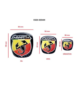 Egea Sedan Abarth Logo Takım Set