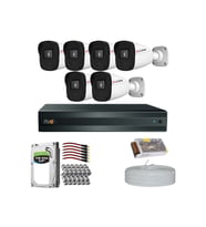 RİVO Dcam 6 Kameralı 40 Metre Gece Görüşlü Set 1TB 7/24 Hdd